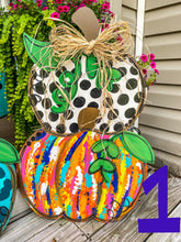 Load image into Gallery viewer, Double Stacked Pumpkin Door Hanger
