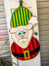 Load image into Gallery viewer, Jumbo Santa Door Hanger (Stripe Hat)
