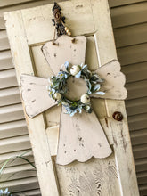 Load image into Gallery viewer, Rustic Cross w/ Pumpkin Wreath Door Hanger

