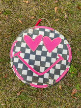 Load image into Gallery viewer, Checkerboard Smiley Face Door Hanger
