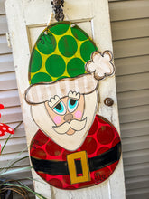 Load image into Gallery viewer, Jumbo Santa Door Hanger (Polka Dot Hat)

