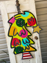 Load image into Gallery viewer, Grump Green/Pink Tree Door Hanger
