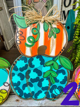 Load image into Gallery viewer, Double Stacked Pumpkin Door Hanger

