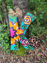 Load image into Gallery viewer, Floral Initial Door Hanger
