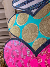 Load image into Gallery viewer, Valentine’s Triple Stack Heart Door Hanger
