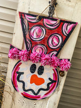 Load image into Gallery viewer, Valentine Snowman Door Hanger w/PomPoms
