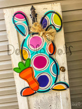 Load image into Gallery viewer, Bunny w/ Carrot 3D Door Hanger
