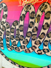 Load image into Gallery viewer, Hello Ombré Door Hanger w/ Leopard
