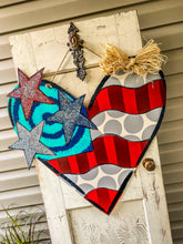 Load image into Gallery viewer, Patriotic Heart Door Hanger
