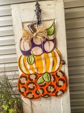 Load image into Gallery viewer, Triple Stacked Pumpkin Door Hanger
